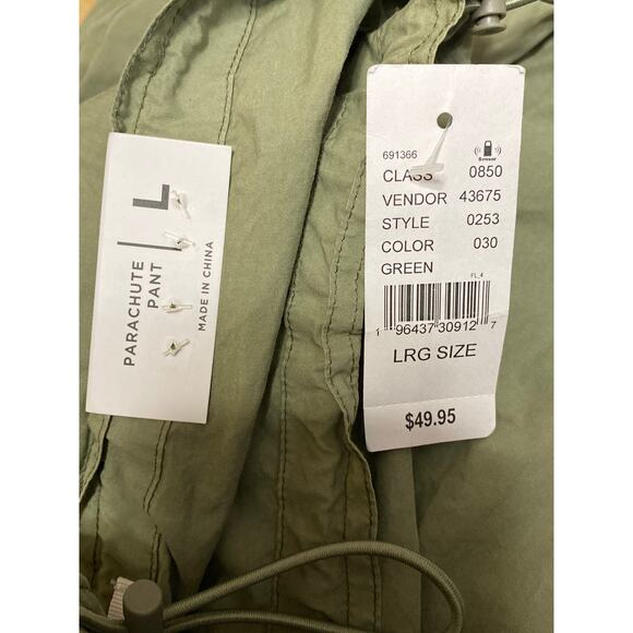 NEW Pacsun Women's Green Parachute High Rise Jogger Trousers Casual Pants Size L - Picture 5 of 5